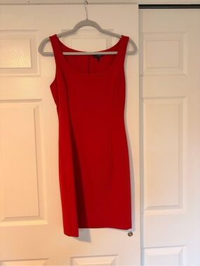 INTERMIX Red Sleeveless Sheath Dress